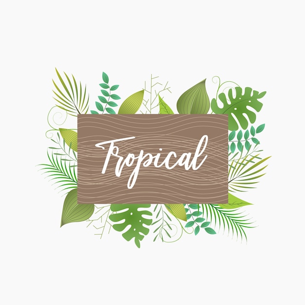 Premium Vector Tropical Leaves Vector Illustration