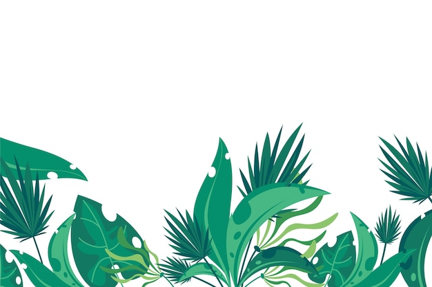 Free Vector Tropical Mural Wallpaper