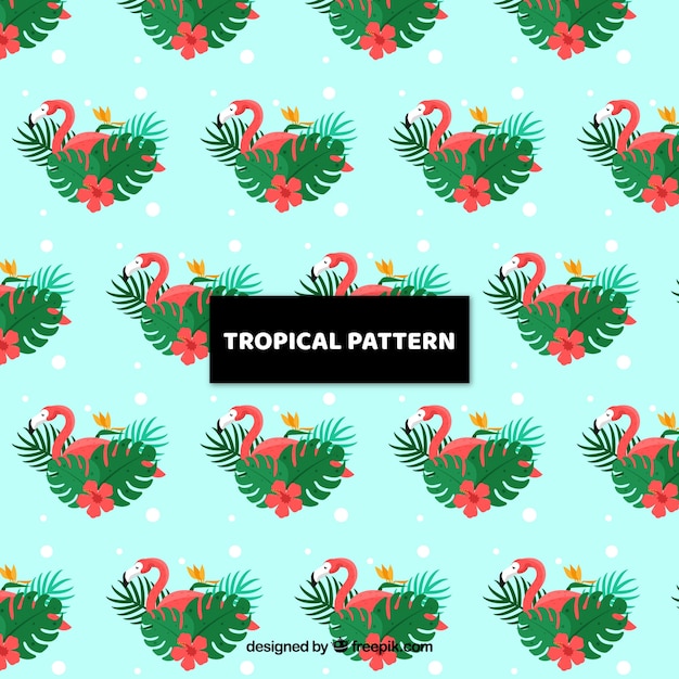 Tropical pattern with exotic birds