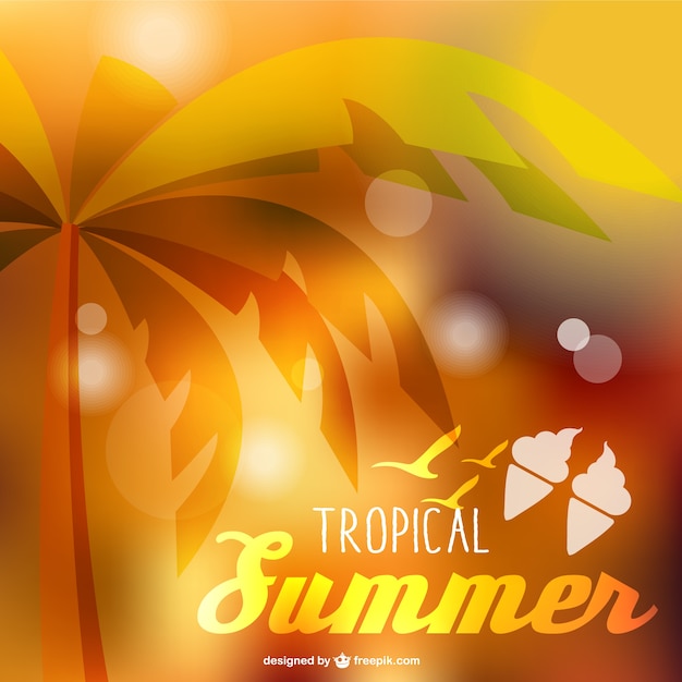 Download Free Vector Tropical Summer Background