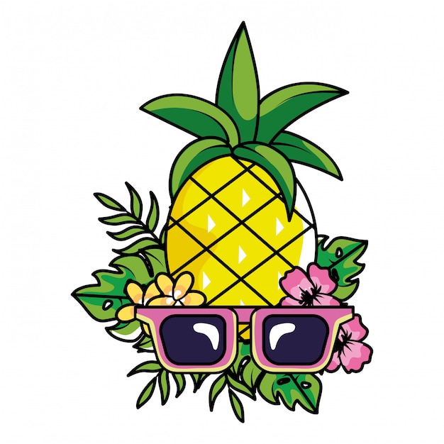 Premium Vector | Tropical summer cartoon