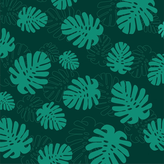 Premium Vector | Tropical summer leaves background