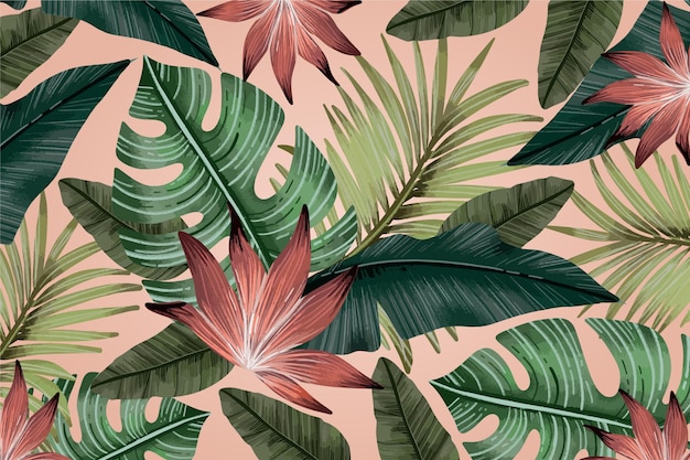 Free Vector | Tropical vintage background