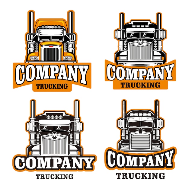 Download Free Truck Company Logo Template Set Premium Vector Use our free logo maker to create a logo and build your brand. Put your logo on business cards, promotional products, or your website for brand visibility.