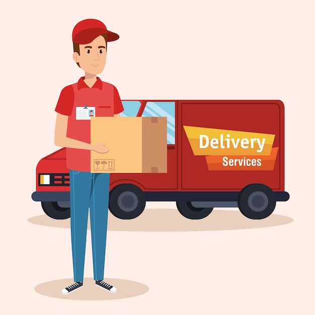 Download Truck delivery service icon Vector | Premium Download