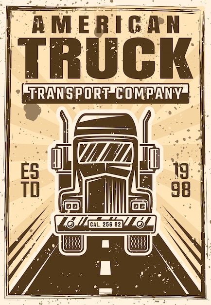 Download Free Truck On Road Vector Advertising Poster In Vintage Premium Vector Use our free logo maker to create a logo and build your brand. Put your logo on business cards, promotional products, or your website for brand visibility.