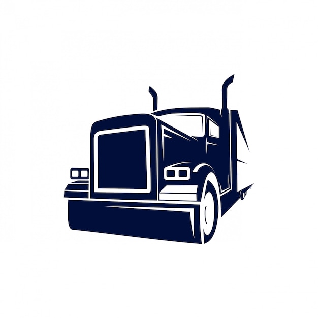 Truck semi monster logo | Premium Vector
