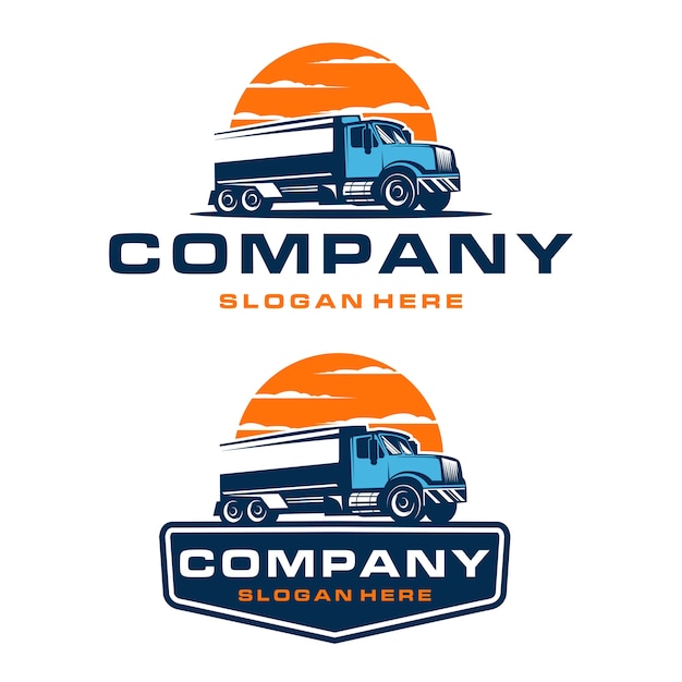 Premium Vector Trucking company logo template