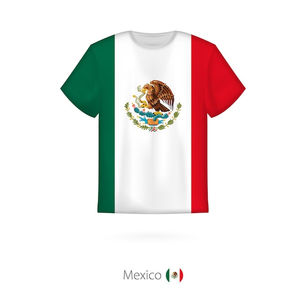 Premium Vector | Tshirt design with flag of mexico tshirt vector template