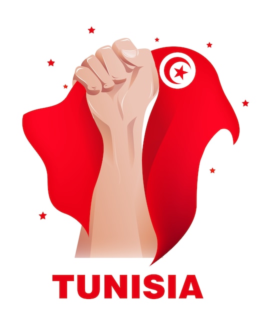 Download Tunisia independence flag design Vector | Premium Download