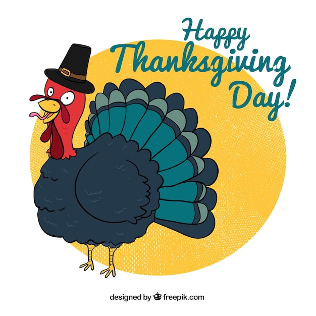 Turkey thanksgiving cartoon Vector | Premium Download