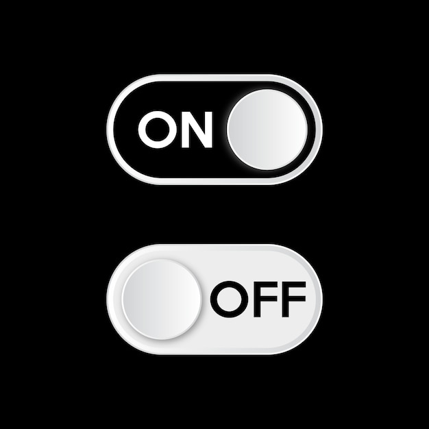 Premium Vector | Turn on dark mode. on and off toggle switch button.