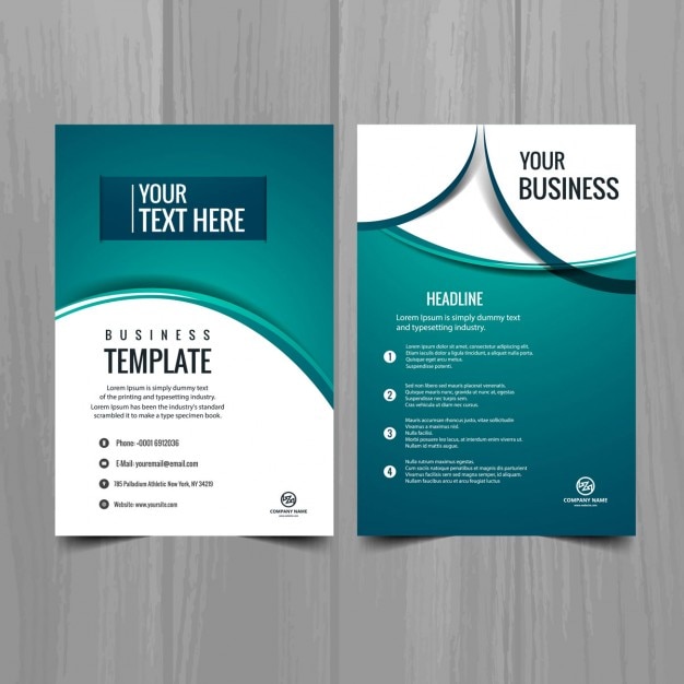 Turquoise business brochure with circles Vector | Free Download