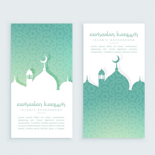 Turquoise ramadan festival vertical\
banners