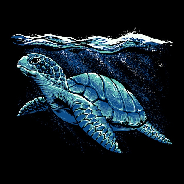 Turtle illustration | Premium Vector