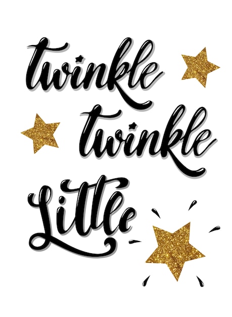 Premium Vector | 'twinkle twinkle little star' card, banner, poster design