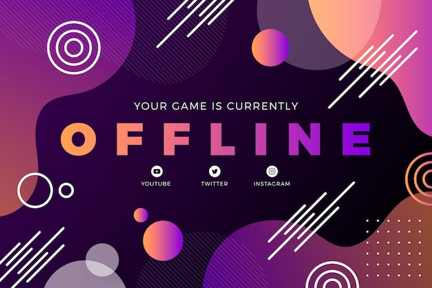 Premium Vector Twitch Abstract Offline Banner