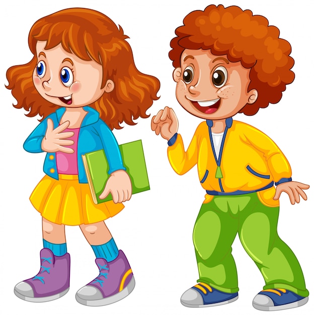 Two Kids Clip Art