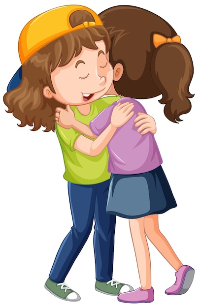 Two Kids Hugging Images | Free Vectors, Stock Photos & PSD