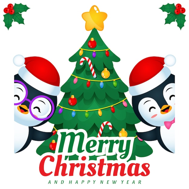 premium-vector-two-cute-penguins-celebrating-christmas-and-new-year