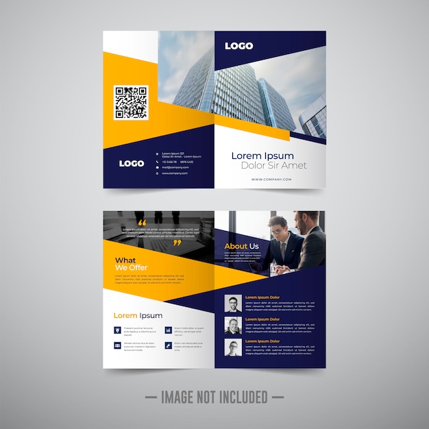 2 fold brochure template free download