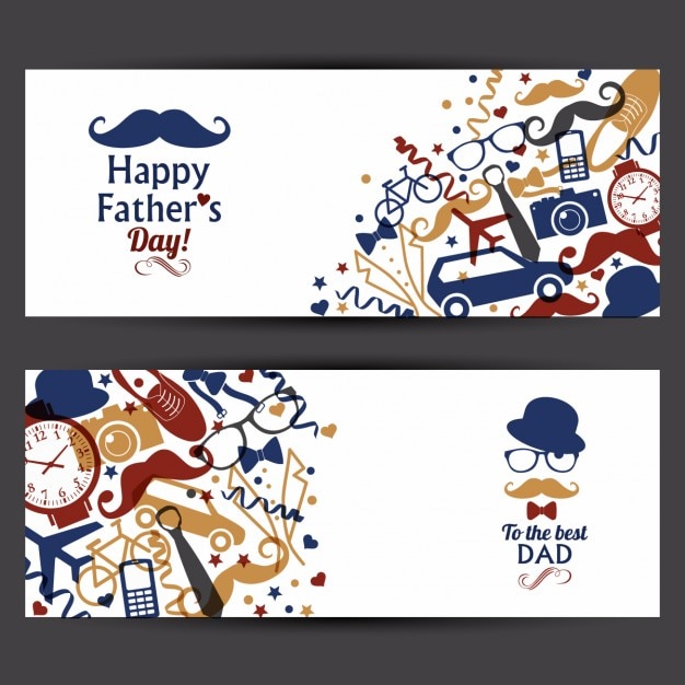 Two funny banners for fathers day