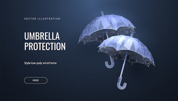 Download Free Two Geometric Umbrellas In Wireframe Polygonal Style On Futuristic Use our free logo maker to create a logo and build your brand. Put your logo on business cards, promotional products, or your website for brand visibility.