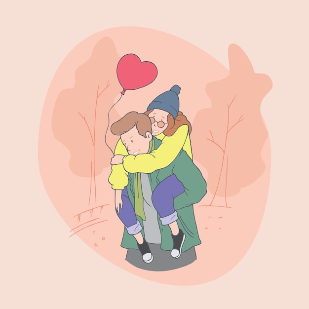 Download Premium Vector | Two people who love each other