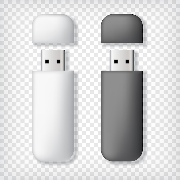 Download Two usb memory sticks mockup | Premium Vector