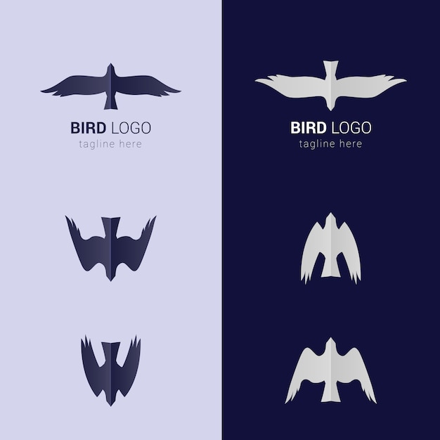 Premium Vector | Two version of bird logo