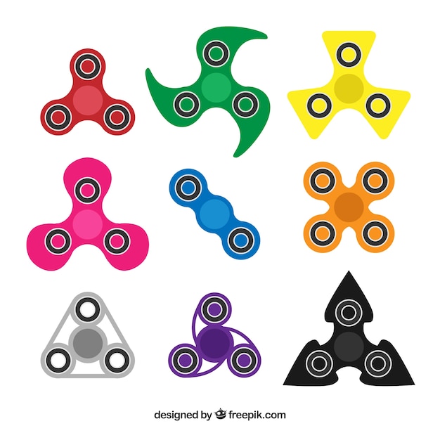 Types of colored spinners