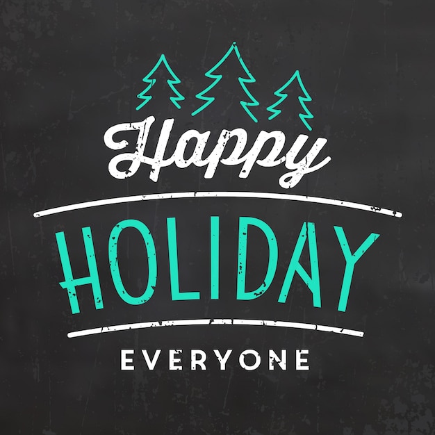 Premium Vector | Typographic christmas design / happy holidays everyone