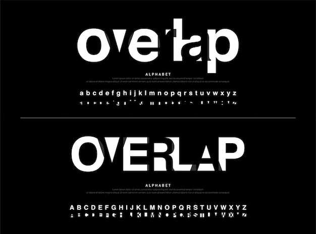 Download Free Typographic Modern Alphabet Font Overlap Style Premium Vector Use our free logo maker to create a logo and build your brand. Put your logo on business cards, promotional products, or your website for brand visibility.