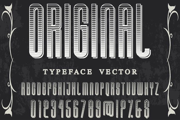 Premium Vector | Typography label design orginal