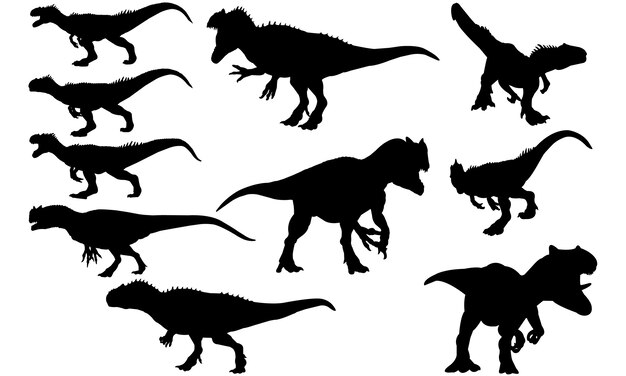 ティラノサウルス恐竜シルエット プレミアムベクター