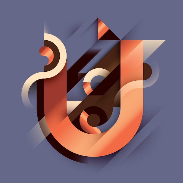 Premium Vector | U letter design