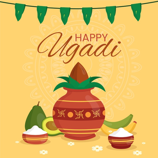 Ugadi banner holiday | Free Vector