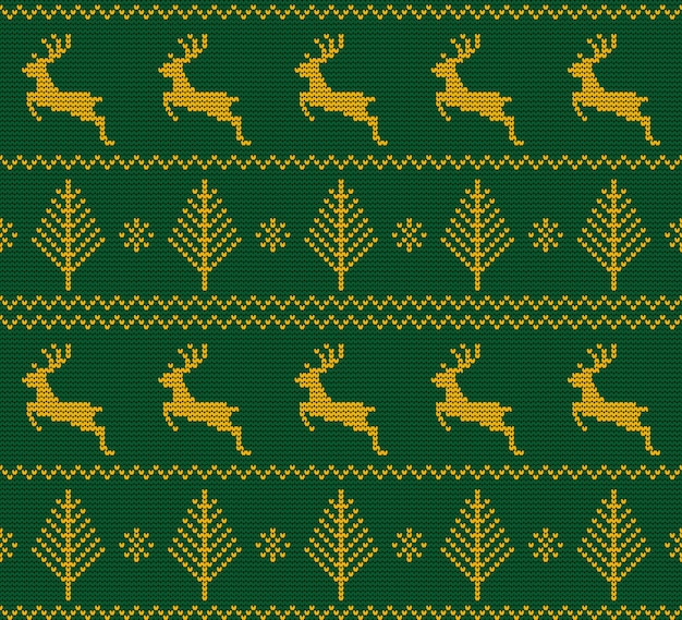 Premium Vector Ugly sweater knitting pattern