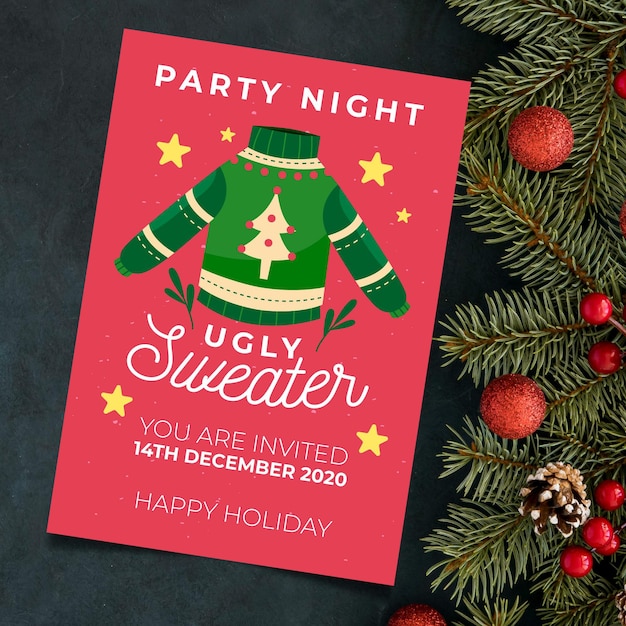 items-similar-to-ugly-sweater-party-invitation-tacky-holiday