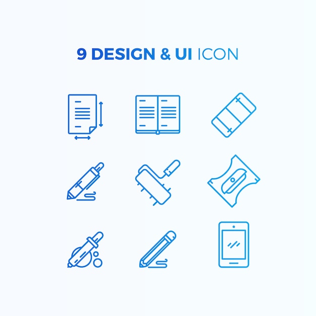 Download Free Vector | Ui and design icon collection
