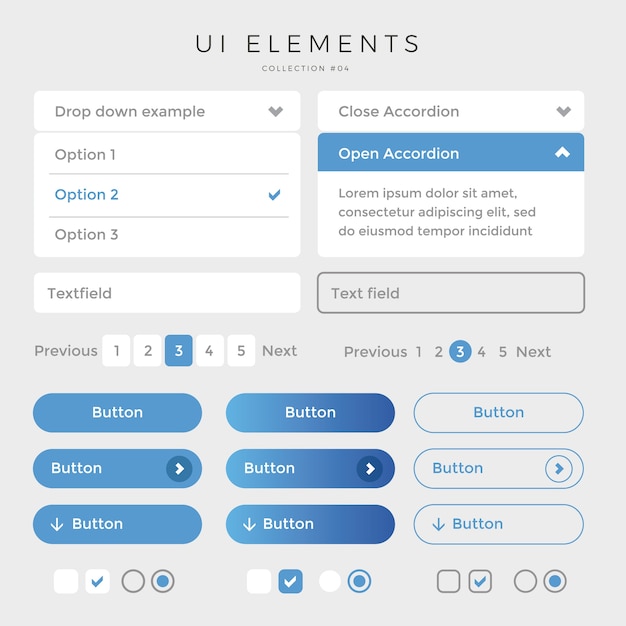 Ui elements web desing | Premium Vector