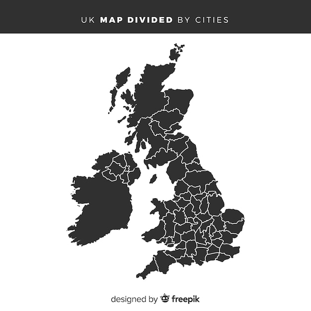 イギリス地図 プレミアムベクター