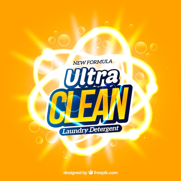 Free Vector | Ultra clean product for laundry