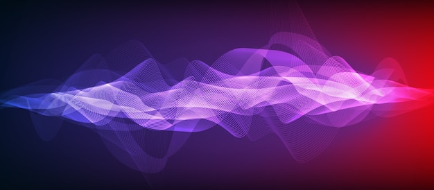 cool dark purple soundwave background