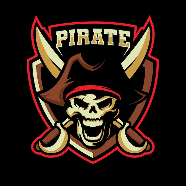 Premium Vector | Undead pirate esports logo design. illustration of ...