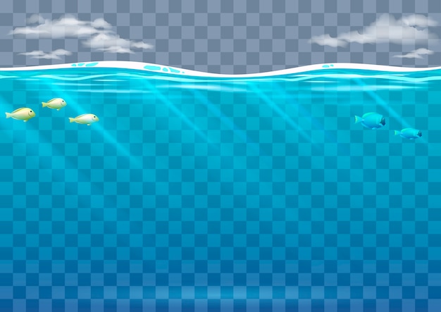 Premium Vector | Underwater background in vector graphics