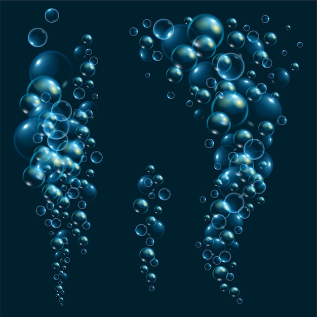 Premium Vector Underwater Fizzing Air Bubbles Stream