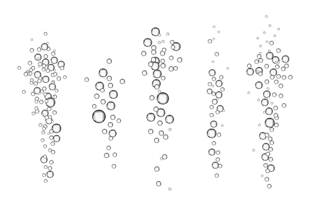 Premium Vector Underwater Fizzy Sparkles Realistic Effervescent