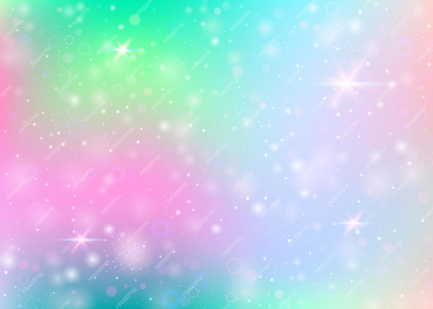 Premium Vector | Unicorn background with rainbow mesh.