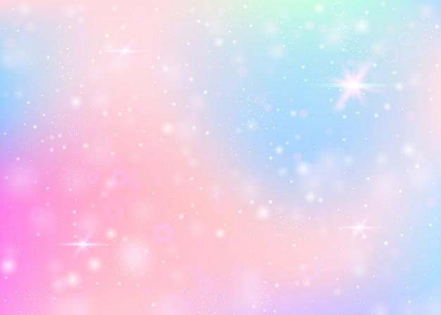 Unicorn background with rainbow mesh. | Premium Vector